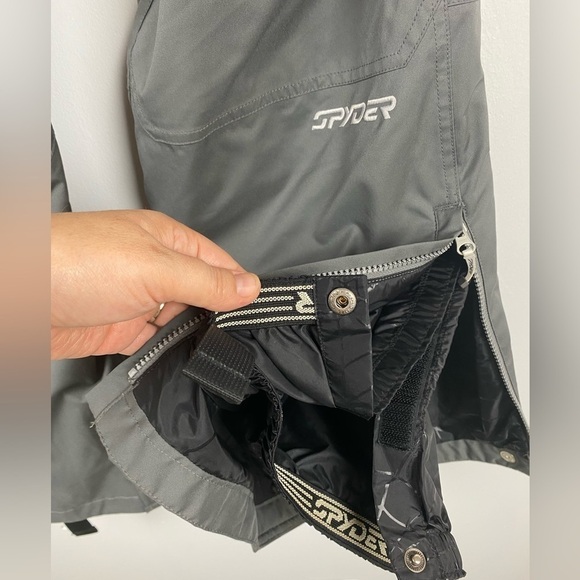 Spyder Gray Thinsulate XTL 10,000 Snowboard Ski Pants With Suspender, Size 16 - Picture 6 of 10